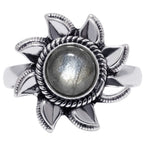 Sun - Blue Labradorite 925 Sterling Silver Ring Jewelry Size-13 SR01568