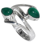 Green Onyx 925 Sterling Silver Ring Jewelry Size-17 SR01569
