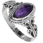 African Amethyst 925 Sterling Silver Ring Jewelry Size-17 SR01575