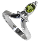 Peridot 925 Sterling Silver Ring Jewelry Size-16 SR01582