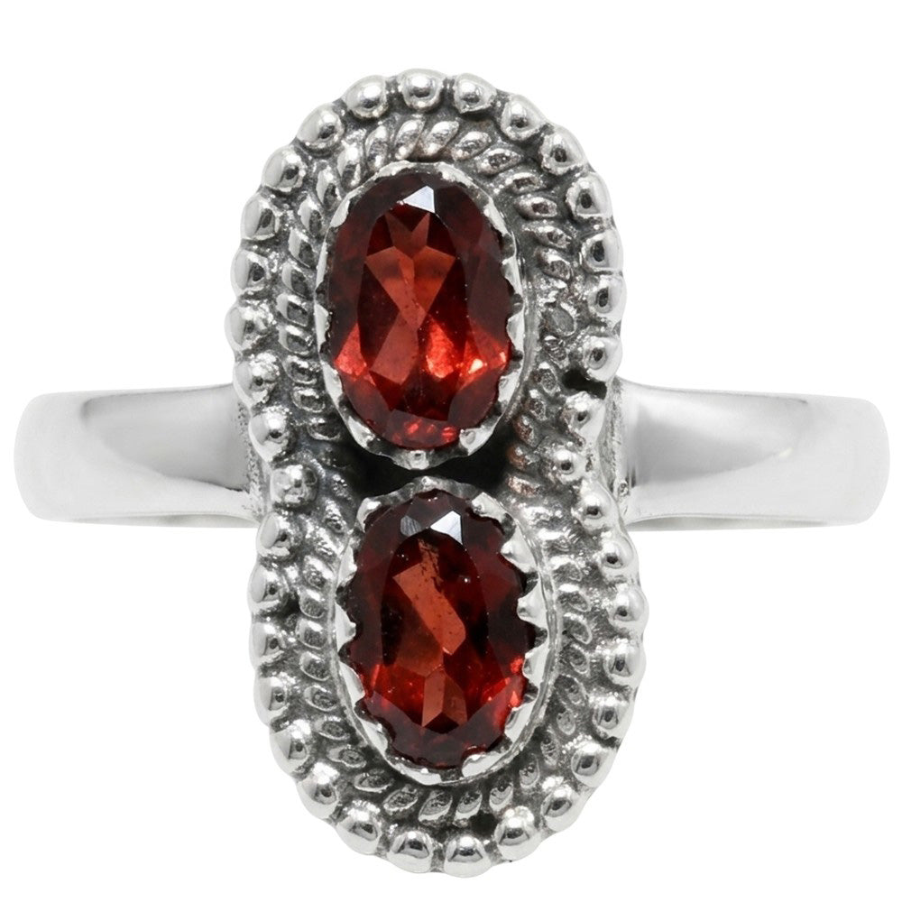 Hessonite Garnet 925 Sterling Silver Ring Jewelry Size-20 SR01583