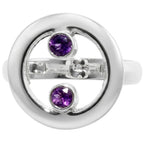 Amethyst 925 Sterling Silver Ring Jewelry Size-14 SR01589