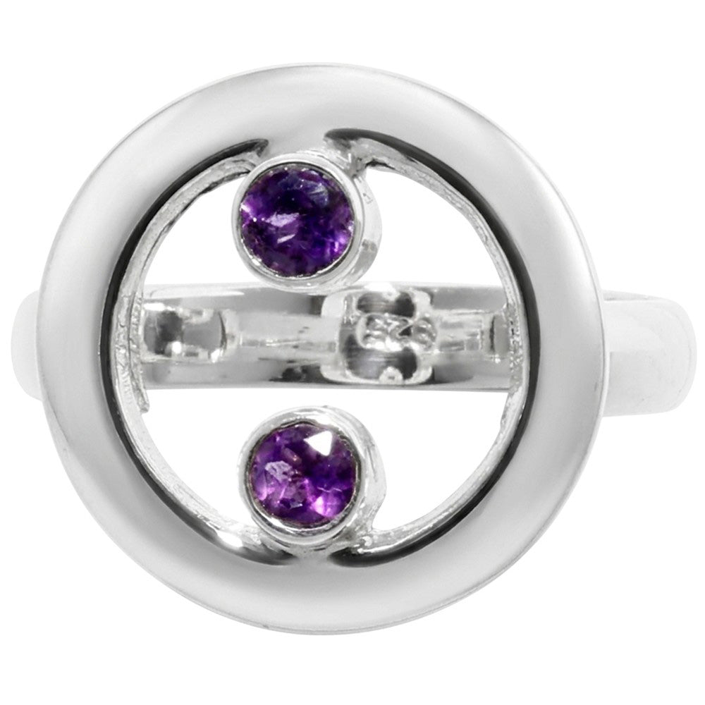 Amethyst 925 Sterling Silver Ring Jewelry Size-14 SR01589