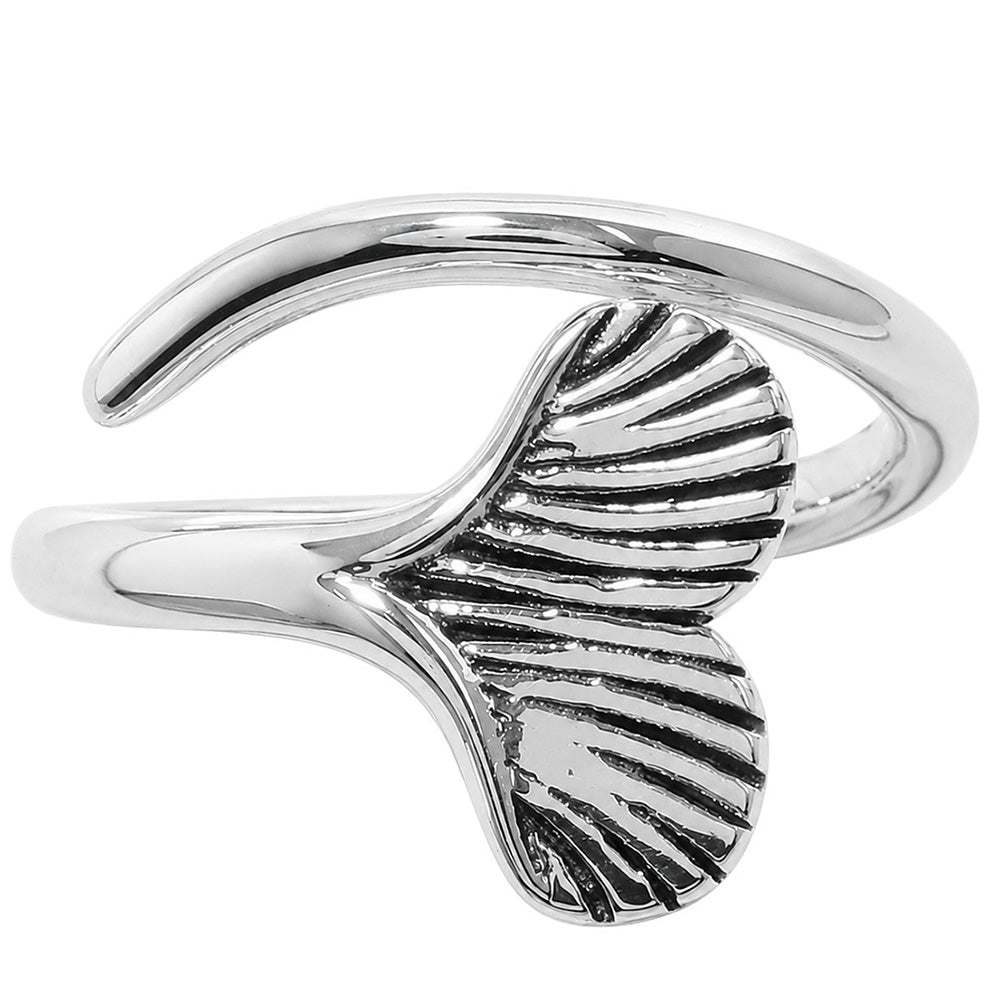 Mermaid Tail 925 Sterling Silver Ring Jewelry Size-16 SR01594