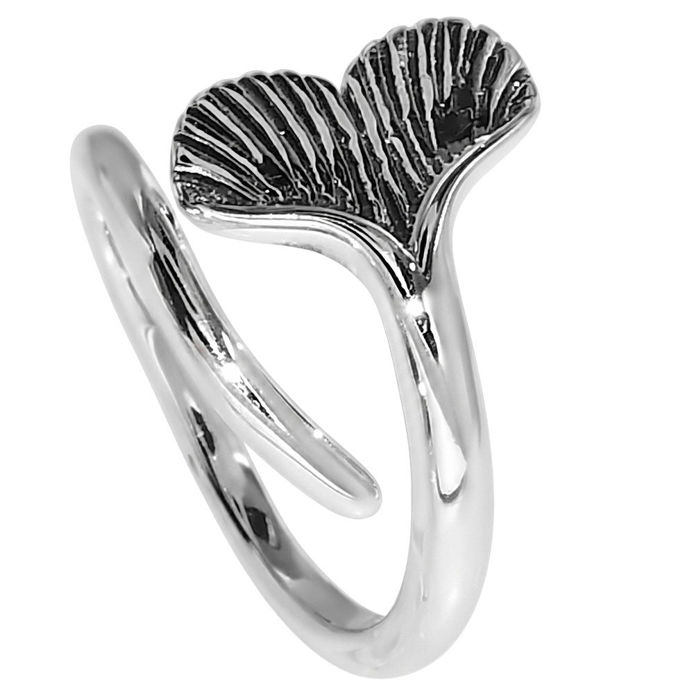 Mermaid Tail 925 Sterling Silver Ring Jewelry Size-16 SR01594