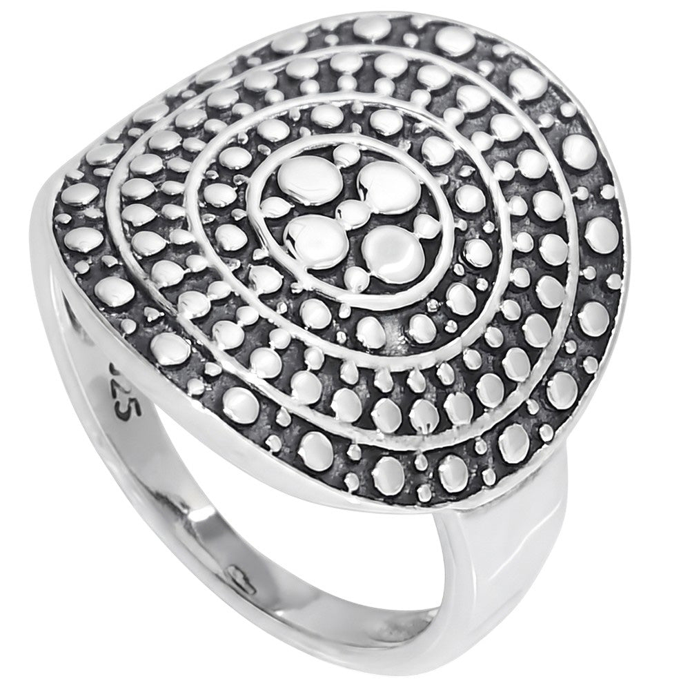 Filigree 925 Sterling Silver Ring Jewelry Size-17 SR01597