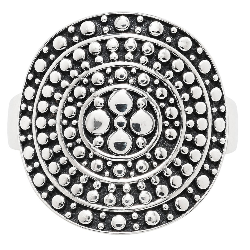 Filigree 925 Sterling Silver Ring Jewelry Size-17 SR01597