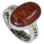 Two Tone - Noreena Jasper 925 Sterling Silver Ring Jewelry Size-12 SR01602