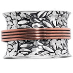 Two Tone - Spinner 925 Sterling Silver Ring Jewelry Size-14 SR01616
