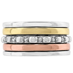 Two Tone - Spinner 925 Sterling Silver Ring Jewelry Size-16 SR01618
